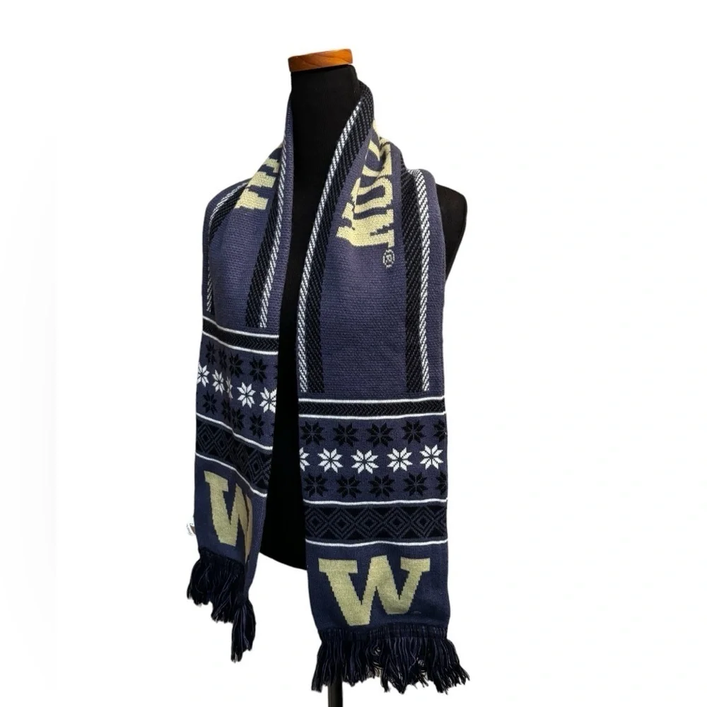 UNIVERSITY OF WASHINGTON HUSKIES winter scarf Unisex Purple and Gold UW EUC
